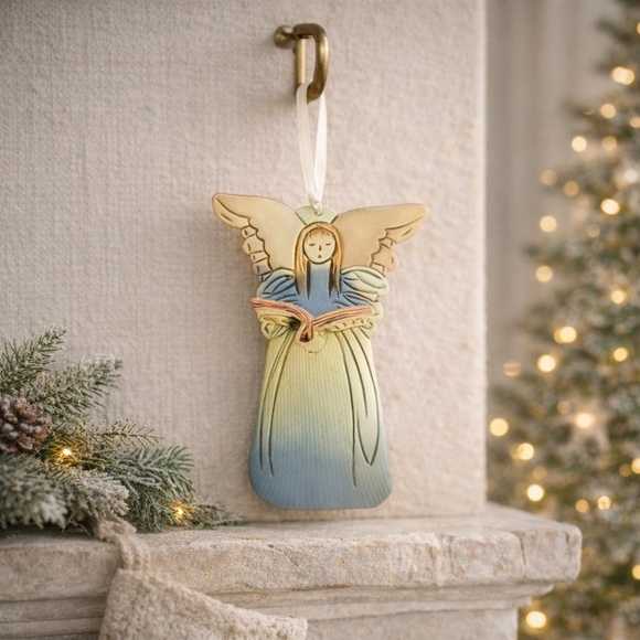 SYDELL Riverplace Pottery Pastel 3D Angel Wall Hanging Signed 1997‎ 9.5in - Picture 16 of 16